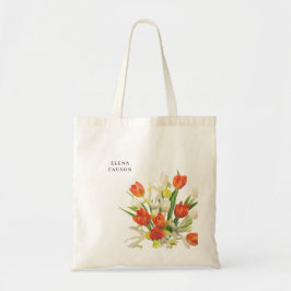 Customizable Orange and Cream Tulip Tygkasse