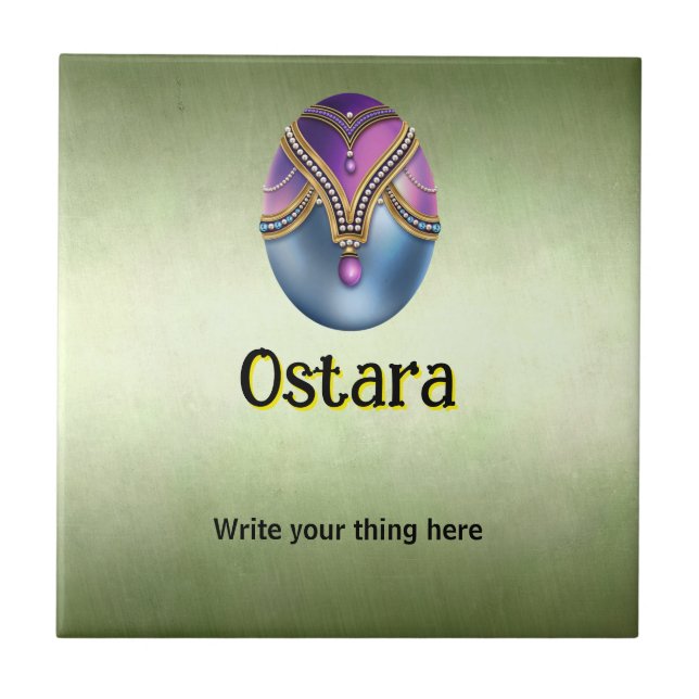 Customizable Ostara Ceramic Tile Kakelplatta (Framsidan)