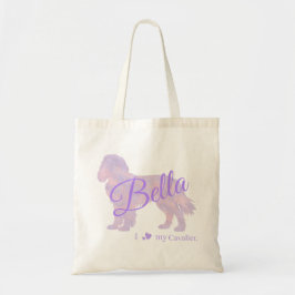 Customizable Pastel Purple Cavalier King Charles Tygkasse