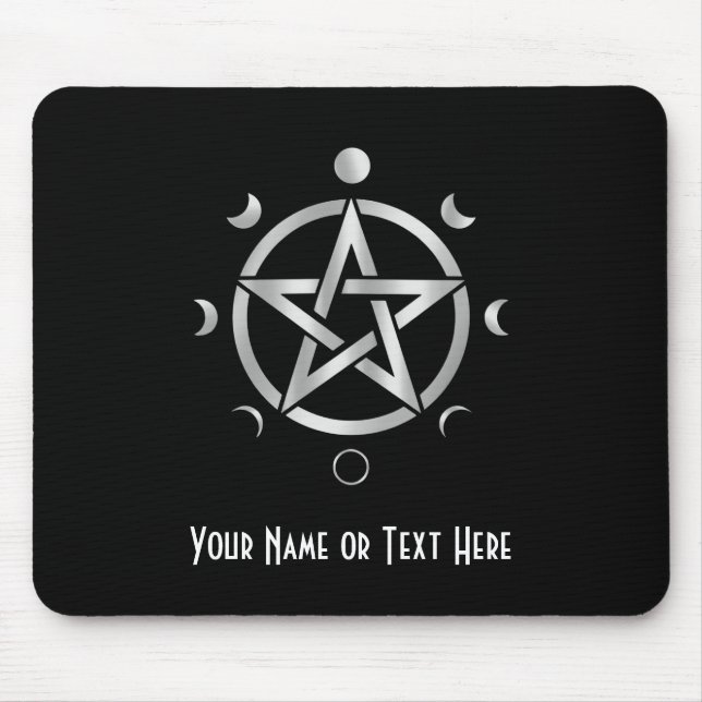 Customizable Pentacle Moon Phase Mouse Pad Musmatta (Framsidan)