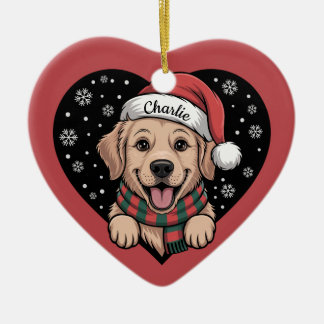 Customizable Pet Name Christmas Julgransprydnad Keramik