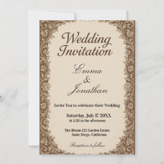 Customizable Photo Wedding Invitation Card Inbjudningar
