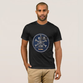 Customizable Pirate Skull T-Shirt: Add Name & Flag T Shirt