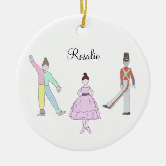 Customizable Polichinelle/Soldier/Party Girl Julgransprydnad Keramik