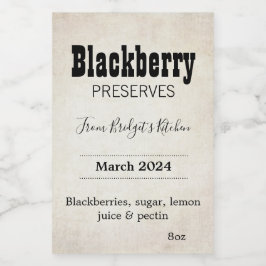 Customizable Preserves BL_04sq Square Sticker Mat Etikett