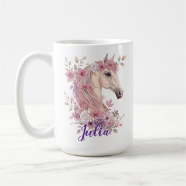 Customizable Pretty Ponies and Petals Kaffemugg