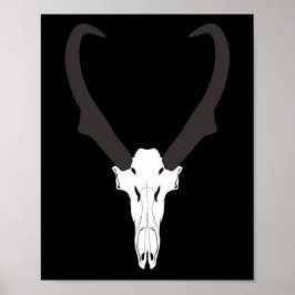 Customizable Pronghorn Skull Poster