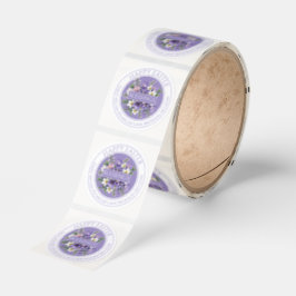 Customizable Purple Floral Easter Sticker Runt Klistermärke