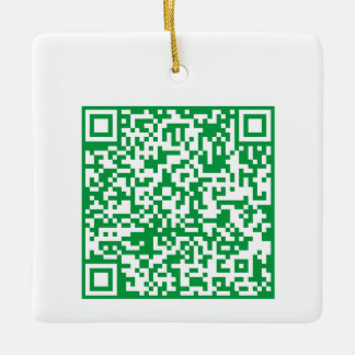 Customizable QR code Double Sided Two Code Julgransprydnad Keramik