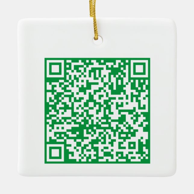 Customizable QR code Double Sided Two Code Julgransprydnad Keramik (Framsida)