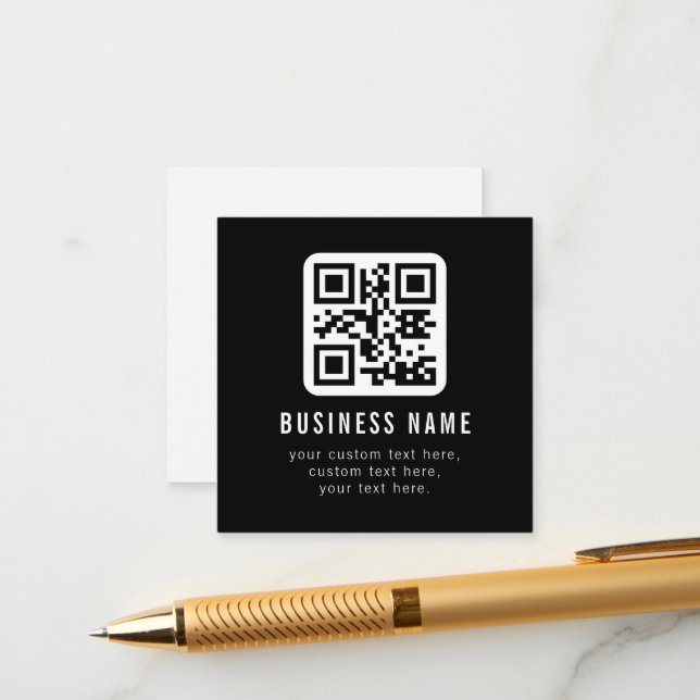 Customizable QR Code & Editable Text Design Tilläggskort (Fram/Back In Situ)