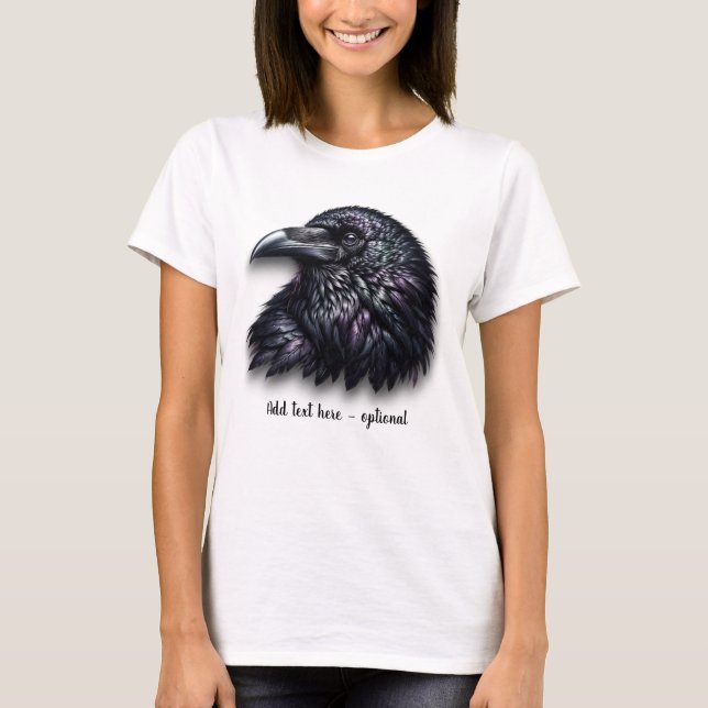 Customizable Raven Head T-Shirt (Framsida)