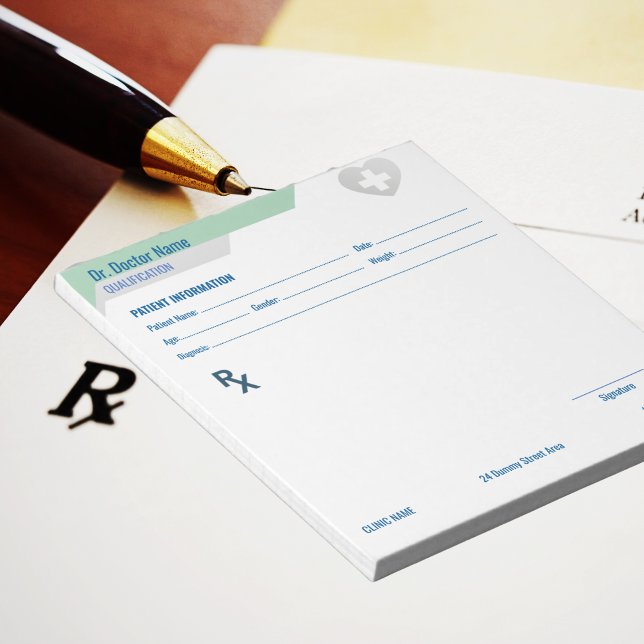 Customizable RX Pad for Doctors - Prescription Pad Anteckningsblock (Customizable RX Pad for Doctors - Prescription Pad Notepads)