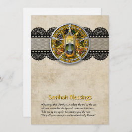 Customizable Samhain Greeting Card Tack Kort