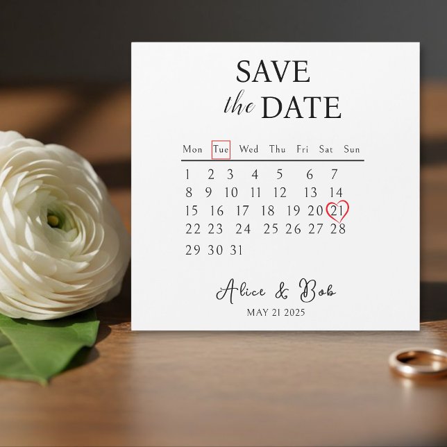 Customizable Save the Date, Magnetic Card  (Skapare uppladdad)