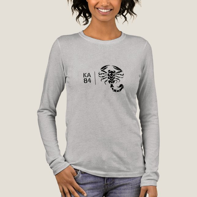 Customizable - Scorpion and Your Initials T Shirt (Framsida)