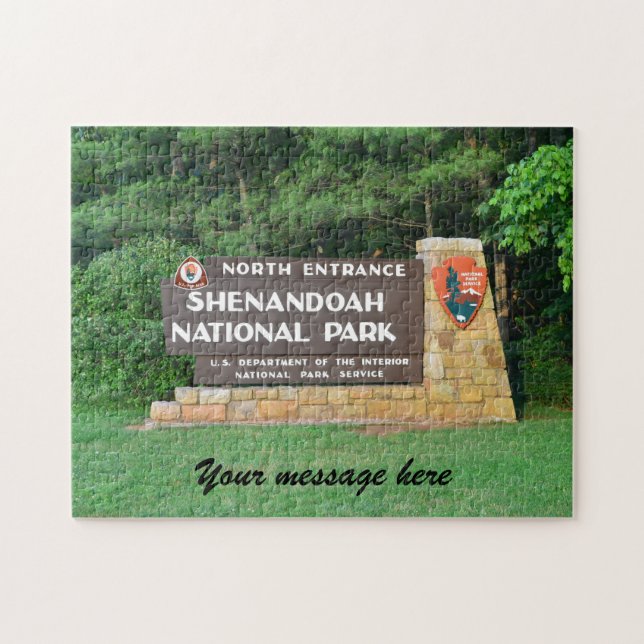 Customizable Shenandoah National Park Puzzle Pussel (Horisontell)