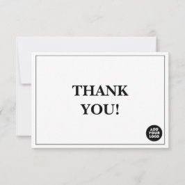 Customizable Simple Company Logo Custom Thank You Tack Kort