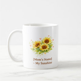 Customizable Sunflower Heart Mother’s Day Mug Kaffemugg