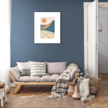 Customizable Sunset Curve – Editable Abstract Wall