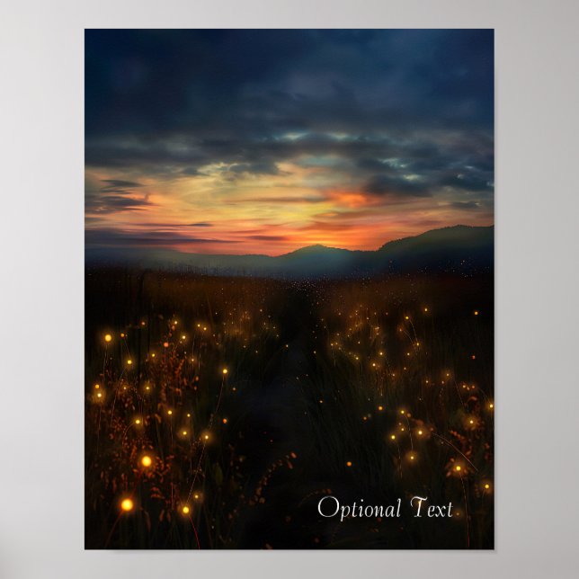 Customizable Sunset Fields Poster (Framsidan)