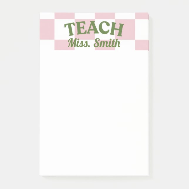 Customizable Teacher Post-it Block (Framsida)
