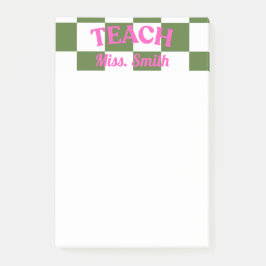 Customizable Teacher Post-it Block