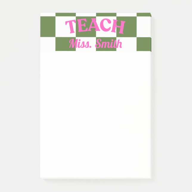 Customizable Teacher Post-it Block (Framsida)