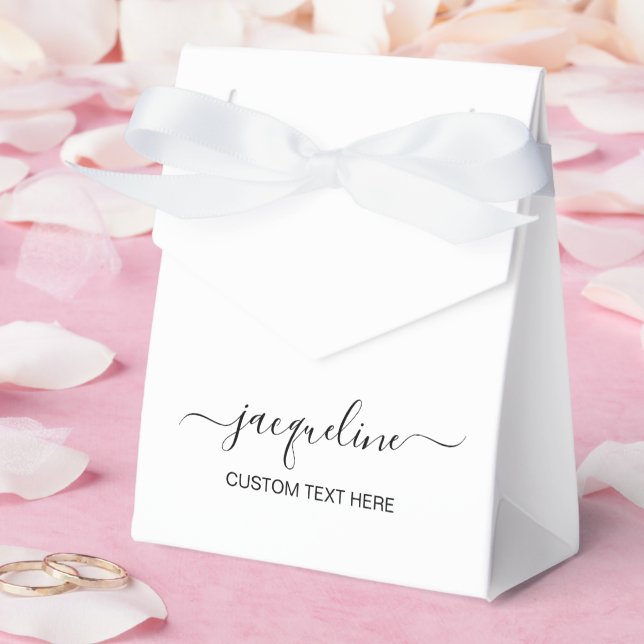 Customizable Tent Favor Boxes with Text Presentaskar (Bröllop)