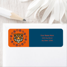 Customizable Tiger Head Return Address Label  Returadress Etikett