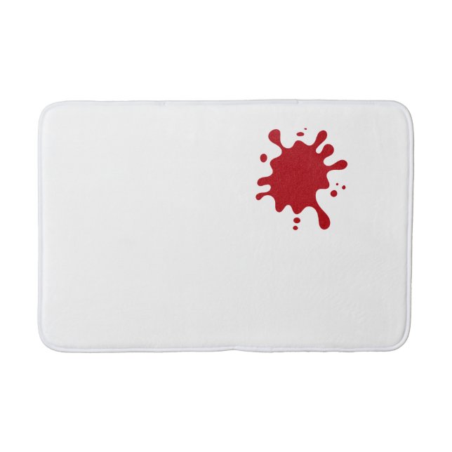 Customizable Tomato Red Splash Bath Mat Badrumsmatta (Framsidan)
