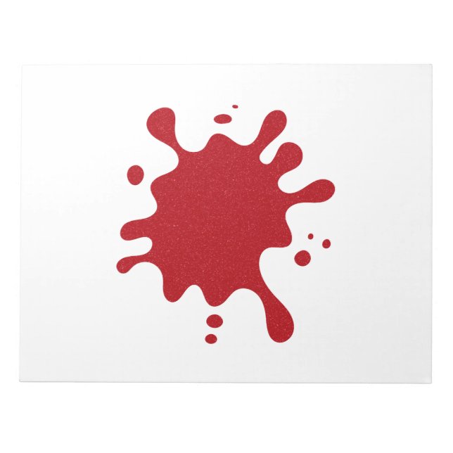 Customizable Tomato Red Splash Notepad Anteckningsblock (Framsida)