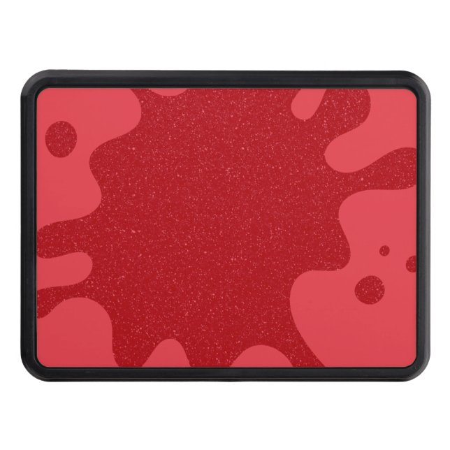 Customizable Tomato Red Splash Trailer Hitch Cover Dragkroksskydd (Framsidan)