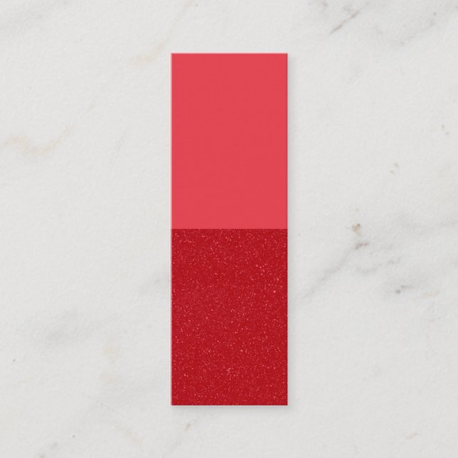 Customizable Tomato Red Split Mini Calling Card (Framsida)