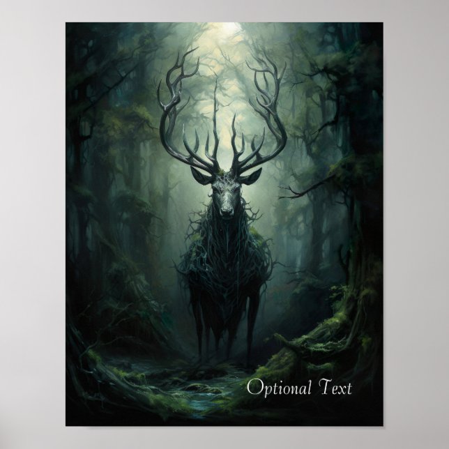Customizable Twisted Forest Deer Poster (Framsidan)