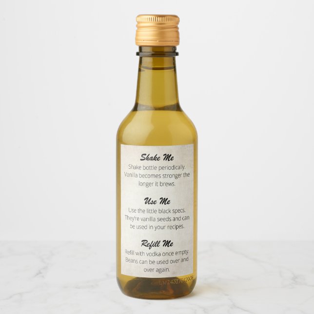 Customizable Vanilla Extract label VE_002_04c Vinetikett (Framsida)