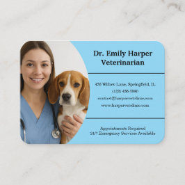 Customizable Veterinarian Business Card Visitkort