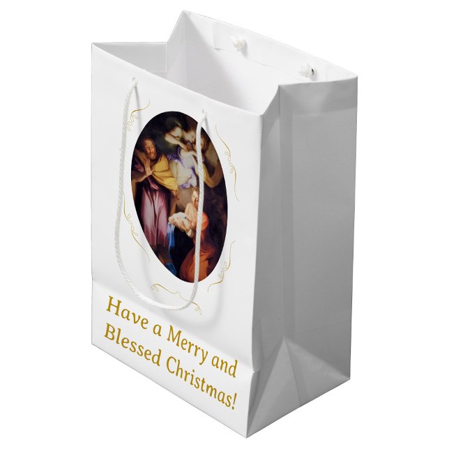 Customizable Vintage Nativity Christmas Gift Bag (Skapare uppladdad)