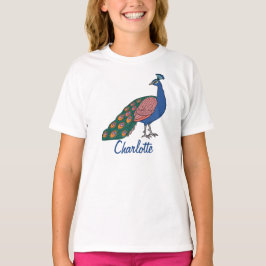 customizable Vivid Humble Peacock T Shirt