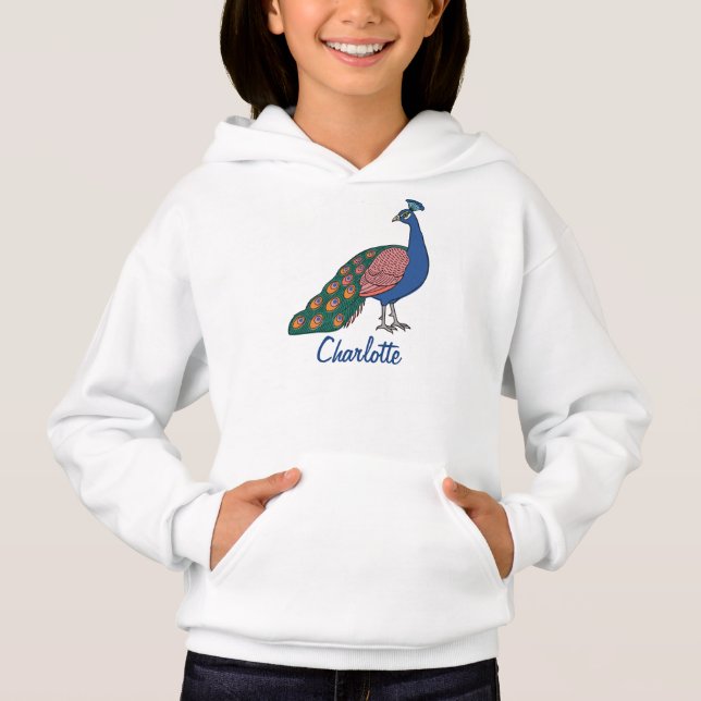 customizable Vivid Humble Peacock  T Shirt (Framsida)