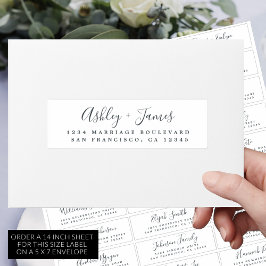 Customizable Wedding Guest Address Labels Klistermärken