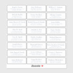 Customizable wedding guest address labels sticker klistermärken<br><div class="desc">Easy to personalize,  names and addresses / individual wedding shipping address label stickers for guests.</div>