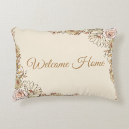 Customizable "Welcome Home" Botanical Pillow Prydnadskudde