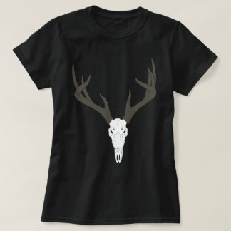Customizable White-Tailed Deer Skull T Shirt