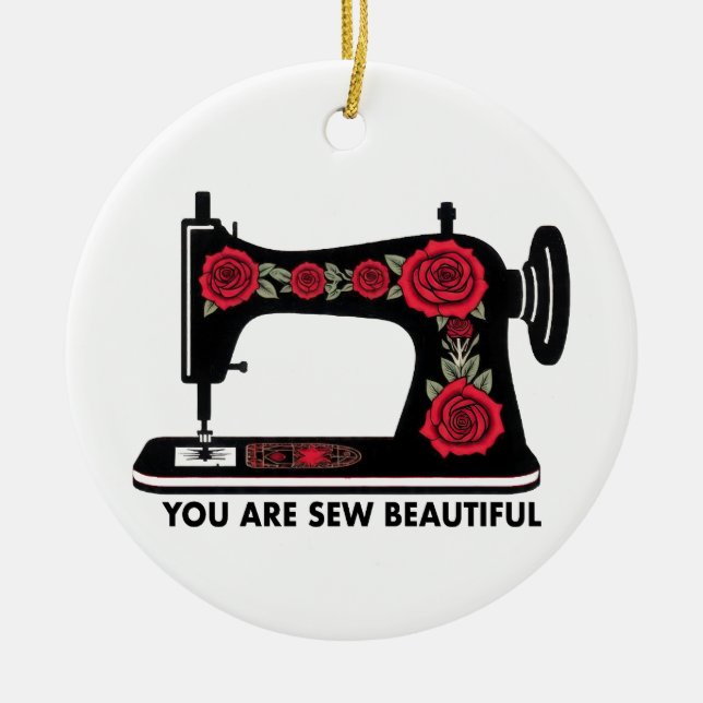 Customizable You Are Sew Beautiful Ornament sewing (Framsidan)
