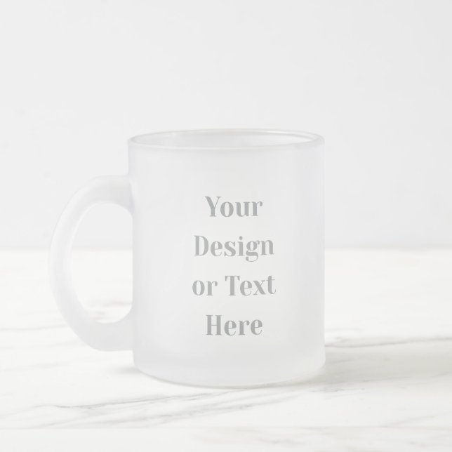 Customizable Your Design or Text Here Personalized Frostad Glasmugg (Vänster)
