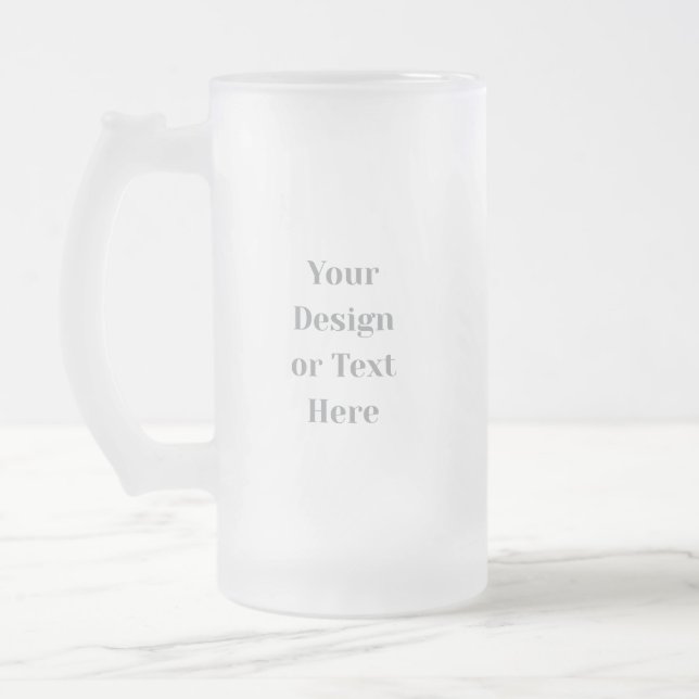 Customizable Your Design or Text Here Personalized Frostat Ölglas (Vänster)