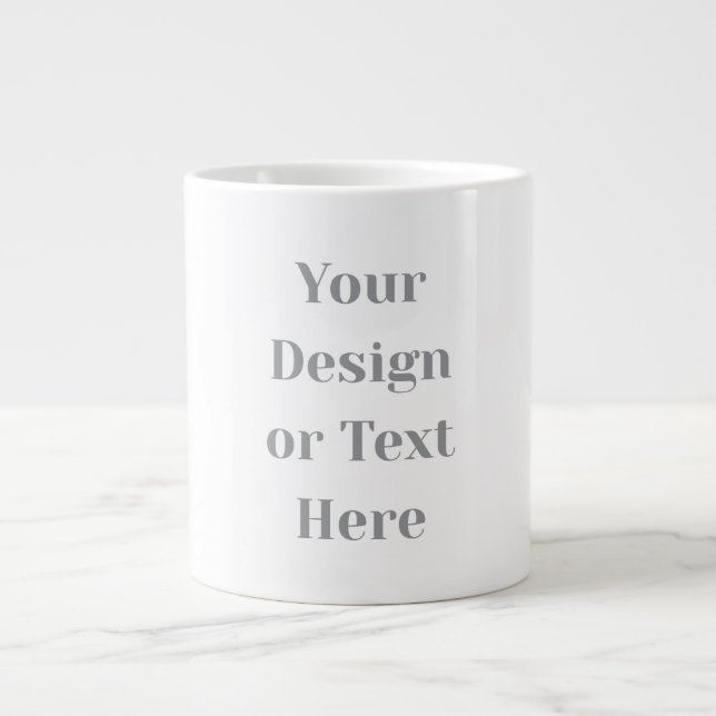 Customizable Your Design or Text Here Personalized Jumbo Mugg (Framsidan)