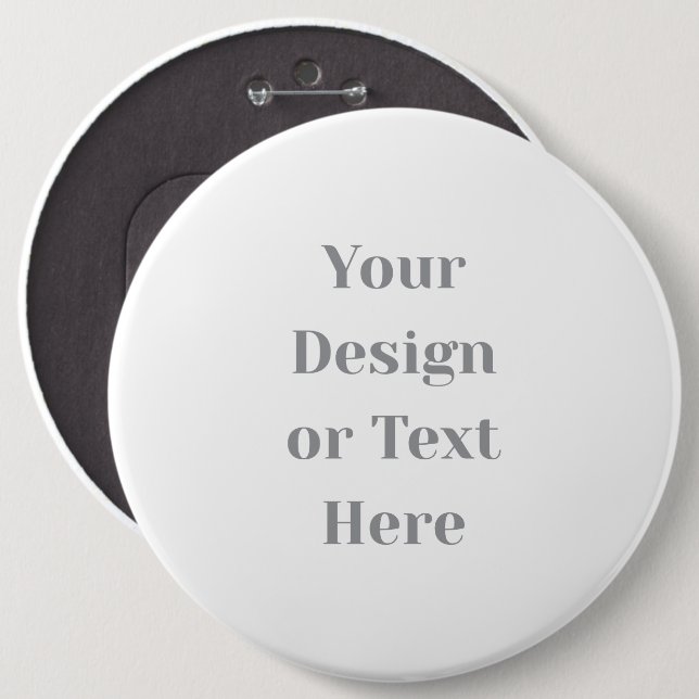 Customizable Your Design or Text Here Personalized Knapp (Framsida & baksida)