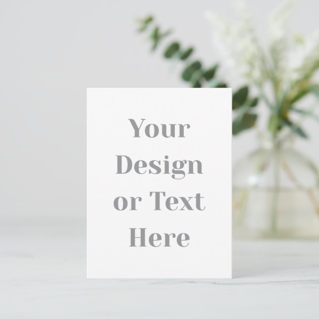 Customizable Your Design or Text Here Personalized Meddelande Vykort (Stående Fram)